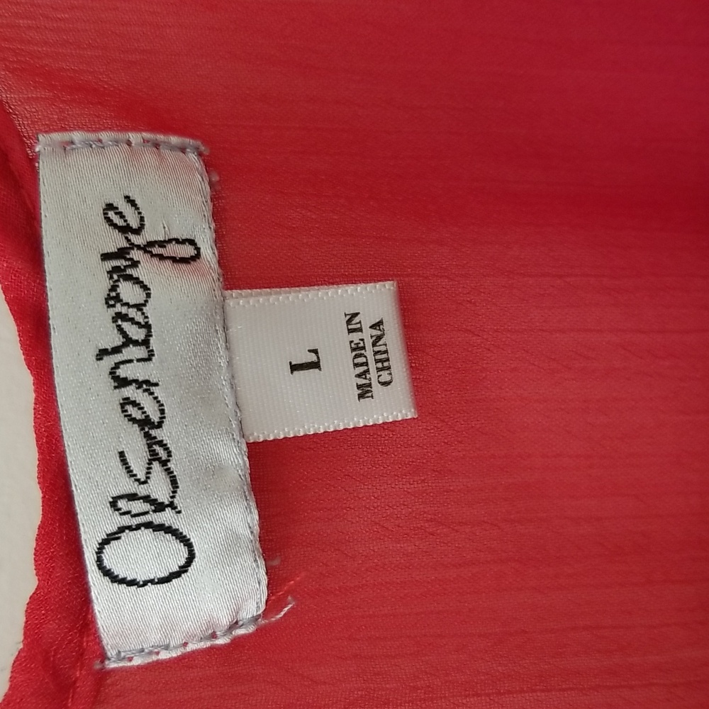 Olsenboye Sheer Crochet Large Red Spring Summer Tank Top - Picture 2 of 5